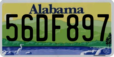 AL license plate 56DF897