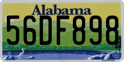 AL license plate 56DF898