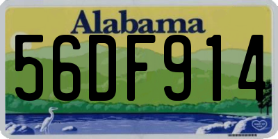 AL license plate 56DF914