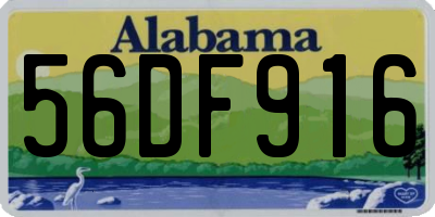 AL license plate 56DF916