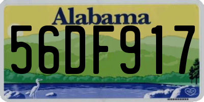 AL license plate 56DF917
