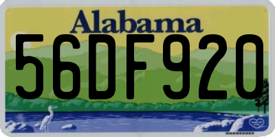 AL license plate 56DF920