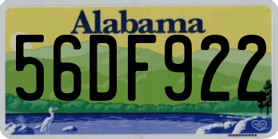 AL license plate 56DF922