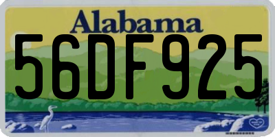AL license plate 56DF925