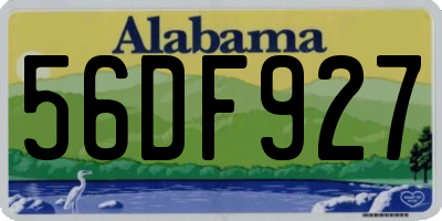 AL license plate 56DF927