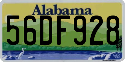 AL license plate 56DF928