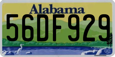 AL license plate 56DF929