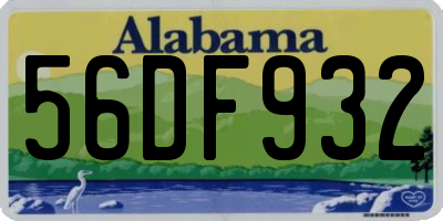 AL license plate 56DF932