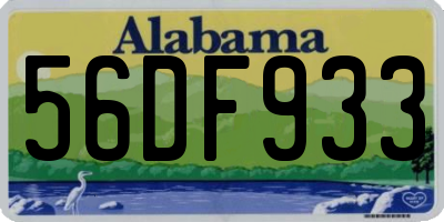 AL license plate 56DF933