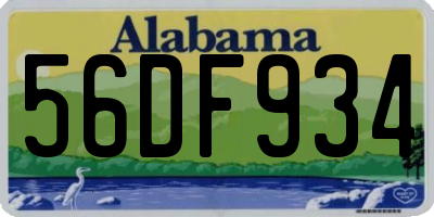 AL license plate 56DF934