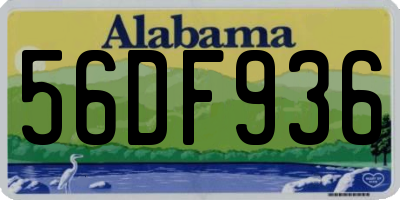 AL license plate 56DF936