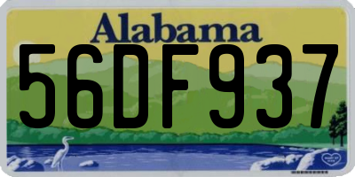 AL license plate 56DF937