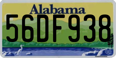 AL license plate 56DF938