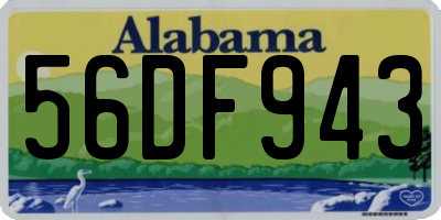 AL license plate 56DF943