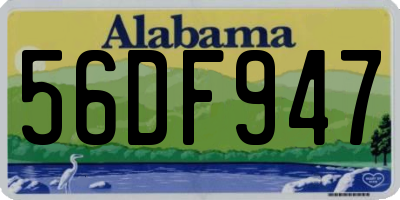 AL license plate 56DF947
