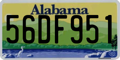 AL license plate 56DF951