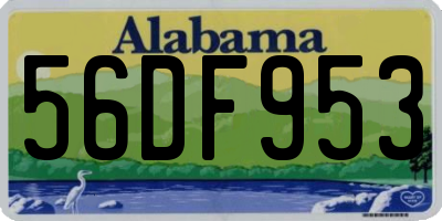 AL license plate 56DF953