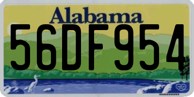 AL license plate 56DF954