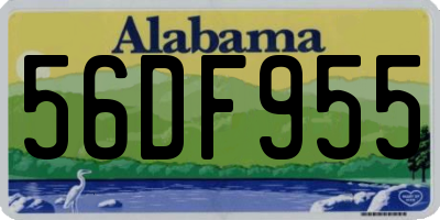 AL license plate 56DF955
