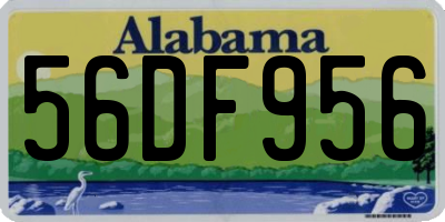 AL license plate 56DF956