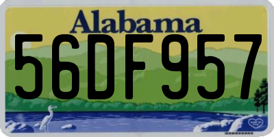 AL license plate 56DF957