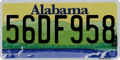 AL license plate 56DF958