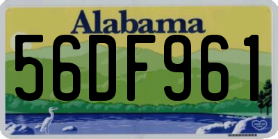 AL license plate 56DF961