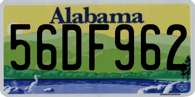 AL license plate 56DF962