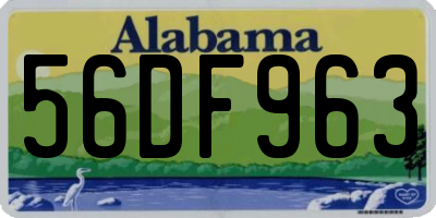AL license plate 56DF963