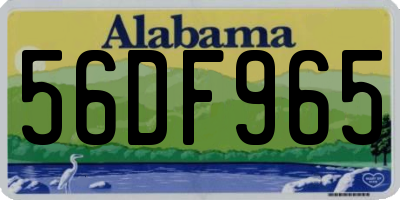 AL license plate 56DF965