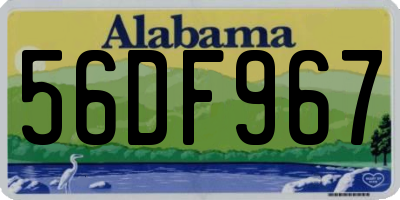 AL license plate 56DF967