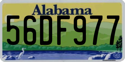 AL license plate 56DF977