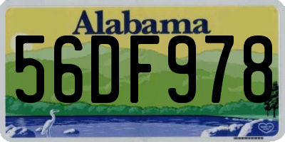 AL license plate 56DF978