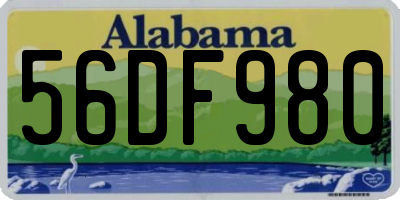 AL license plate 56DF980