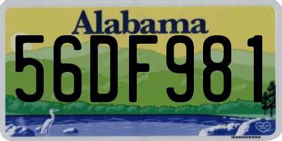 AL license plate 56DF981