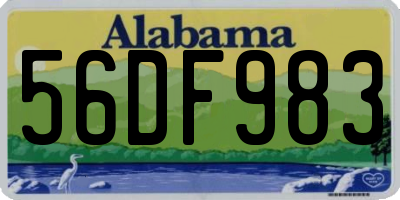 AL license plate 56DF983
