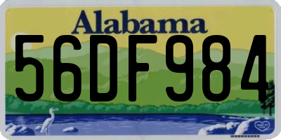 AL license plate 56DF984