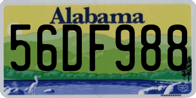 AL license plate 56DF988