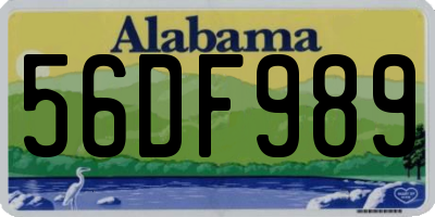 AL license plate 56DF989