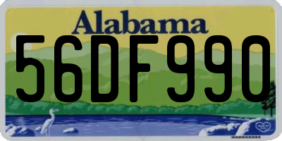 AL license plate 56DF990