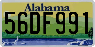 AL license plate 56DF991
