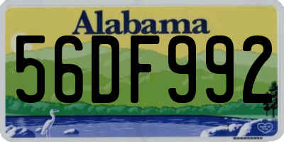 AL license plate 56DF992
