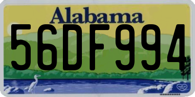 AL license plate 56DF994