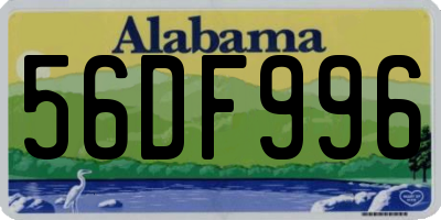 AL license plate 56DF996
