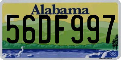 AL license plate 56DF997