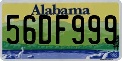 AL license plate 56DF999