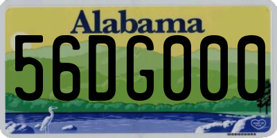 AL license plate 56DG000
