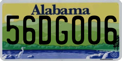 AL license plate 56DG006