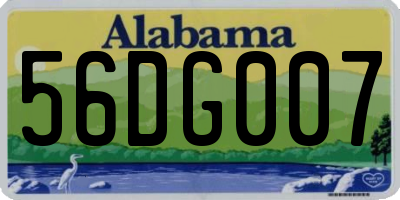 AL license plate 56DG007