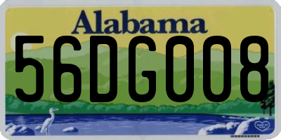 AL license plate 56DG008